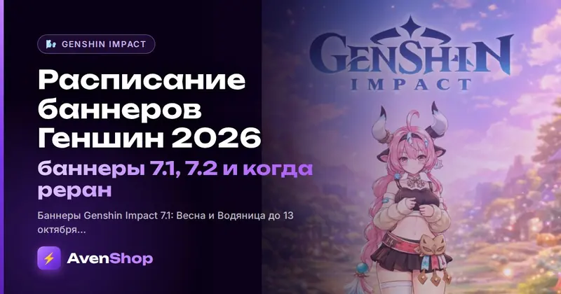 Расписание баннеров Геншин 2026: баннеры 7.1, 7.2 и когда реран