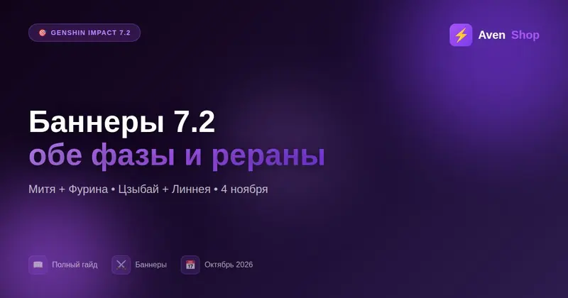 Баннеры Genshin 7.2: обе фазы, рераны и даты 4 ноября