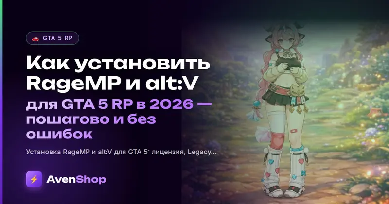 Как установить RageMP и alt:V для GTA 5 RP в 2026: пошагово и без ошибок