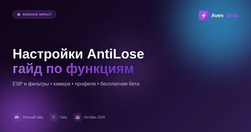Настройки AntiLose для Genshin: гайд по функциям бесплатной версии