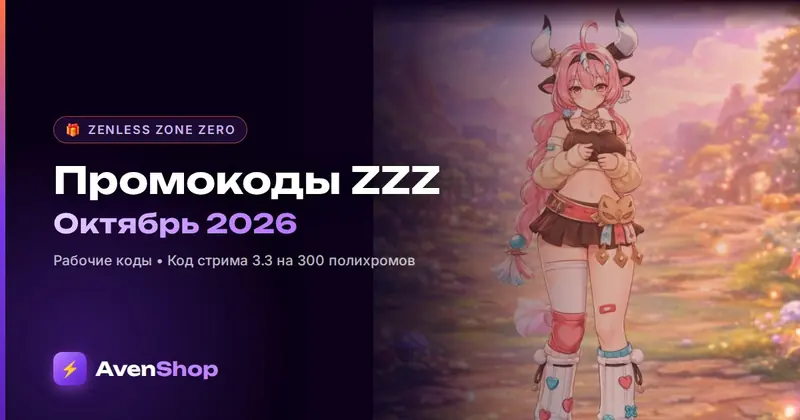 Промокоды ЗЗЗ на октябрь 2026: рабочие коды Zenless Zone Zero и стрим 3.3