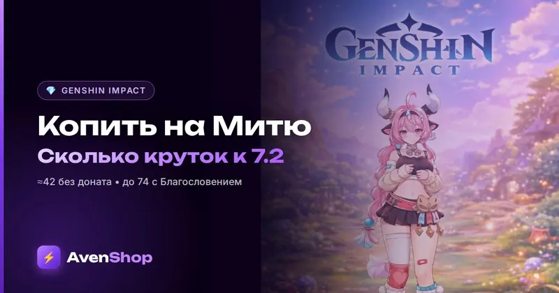 Копить на Митю: сколько примогемов будет к Genshin 7.2
